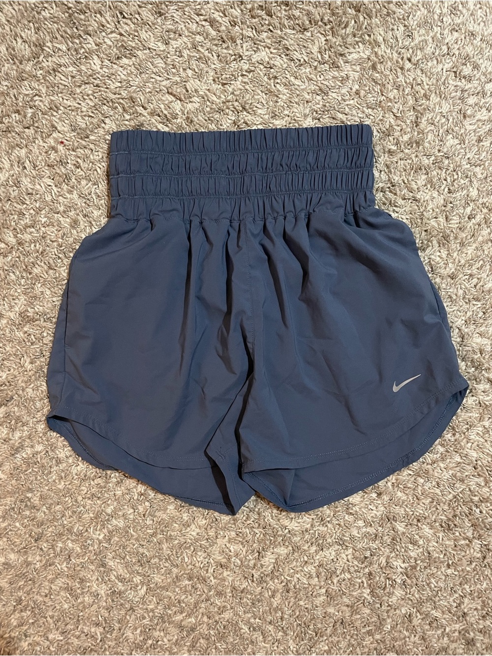 Nike Women’s Navy Athletic Shorts with Smocked Waist